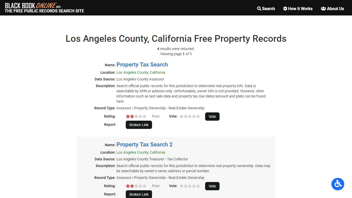 Free Los Angeles County, California ... - Black Book Online